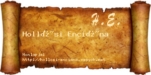 Hollósi Enciána névjegykártya